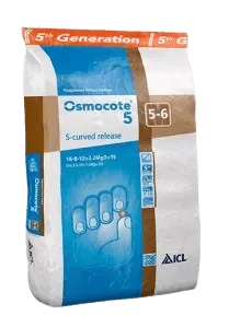 Osmocote 5 S-Curved 16-8-12+2,2MgO+TE (5-6 місяців) ICL, 25 кг
