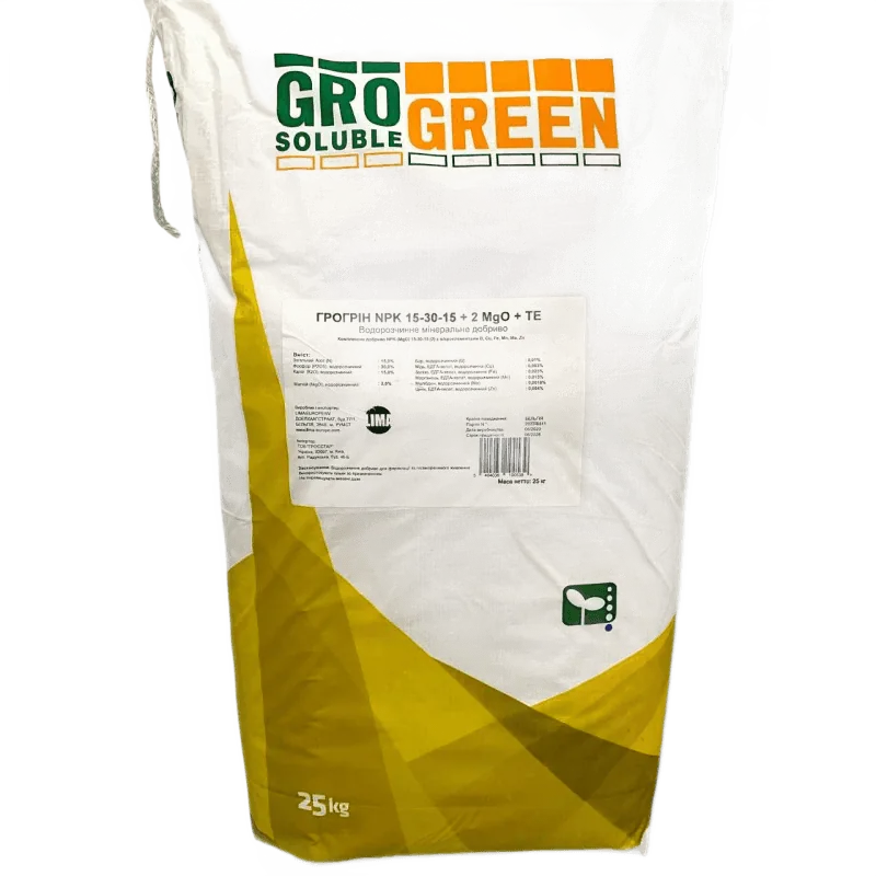Добриво GroGreen NPK 15-30-15 +2MgO +TE (Lima)