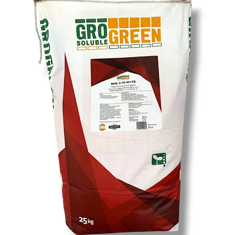 Добриво GroGreen NPK 3-10-40 +TE (Lima) 10 кг